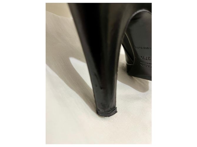Botas de cuero negro de tacón alto Prada - vista 8