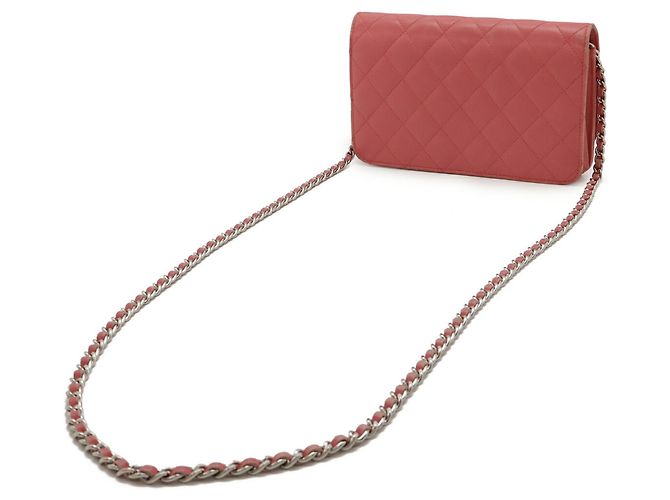 Borsa a spalla Chanel Coco Mark con catena Rosa Rosso - vista 3
