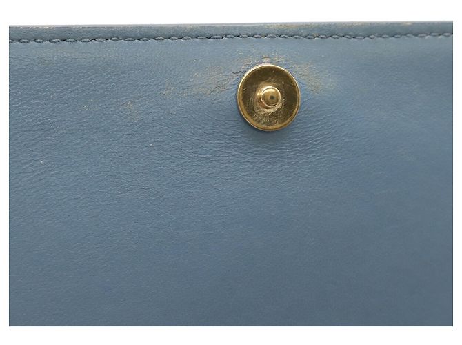 Portafoglio a catena/spalla Saffiano Prada Blu Blu chiaro - vista 10