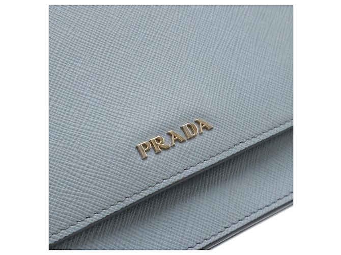 Portafoglio a catena/spalla Saffiano Prada Blu Blu chiaro - vista 5