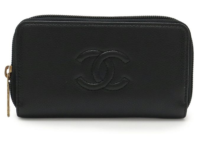 Timeless Cartera Larga Chanel en Piel de Ternera Granulada Negra Negro - vista 2