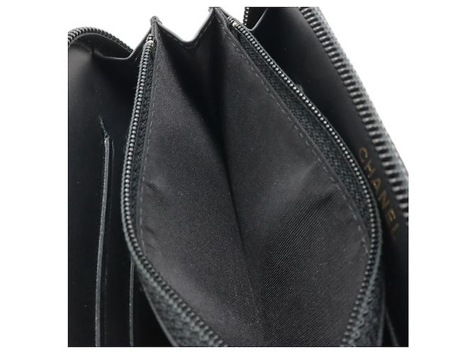 Timeless Cartera Larga Chanel en Piel de Ternera Granulada Negra Negro - vista 8