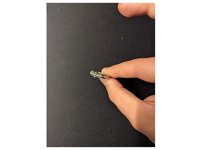 Anello Baby Floral Chrome Hearts con diamanti pavé Silver hardware - vista 10