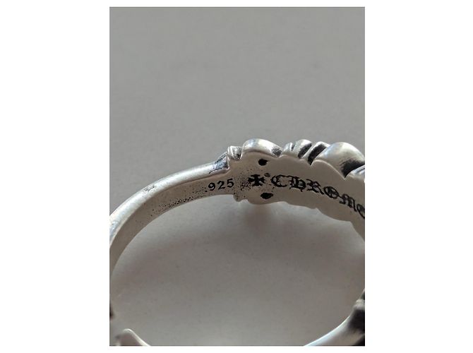 Anello Baby Floral Chrome Hearts con diamanti pavé Silver hardware - vista 6