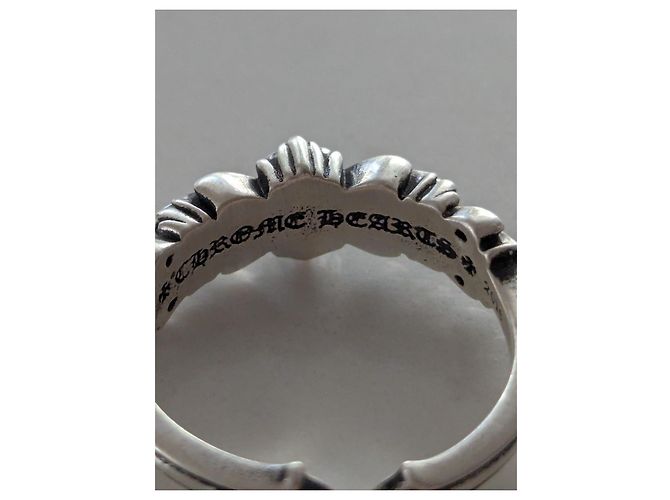 Anello Baby Floral Chrome Hearts con diamanti pavé Silver hardware - vista 7