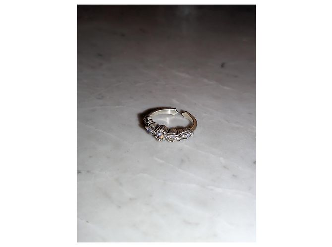 Anello Baby Floral Chrome Hearts con diamanti pavé Silver hardware - vista 8