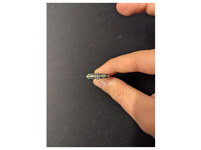 Anello Baby Floral Chrome Hearts con diamanti pavé Silver hardware - vista 9