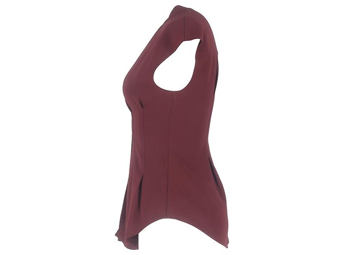 Theory Bluse mit tailliertem Schnitt aus burgunderfarbenem Polyester Rot Bordeaux - Ansicht 2