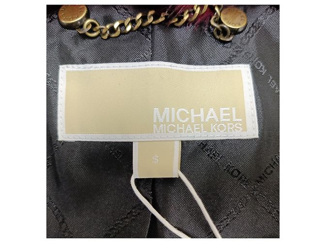 Abrigo de piel sintética Michael Michael Kors en acrílico burdeos Roja - vista 3