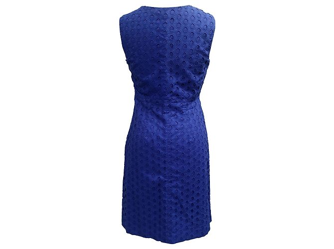 Vestido Mini Eyelet em Algodão Azul de Diane von Furstenberg - vista 5