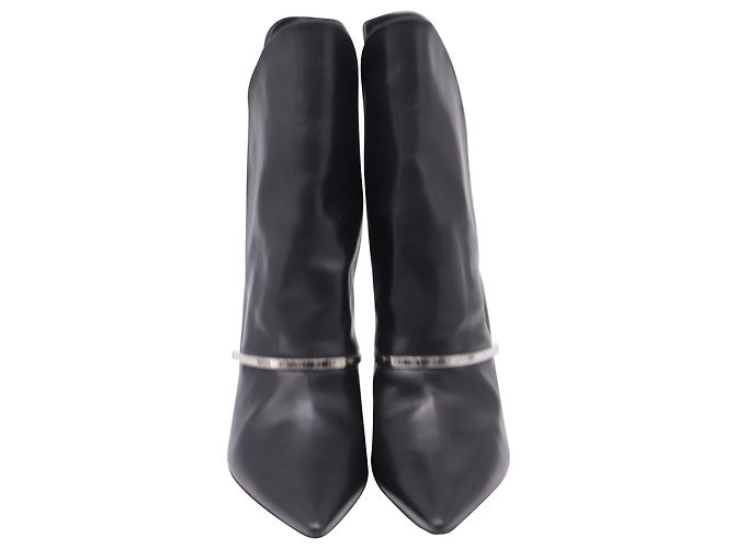 Stivaletti a punta decorati Givenchy in pelle nera Nero - vista 2