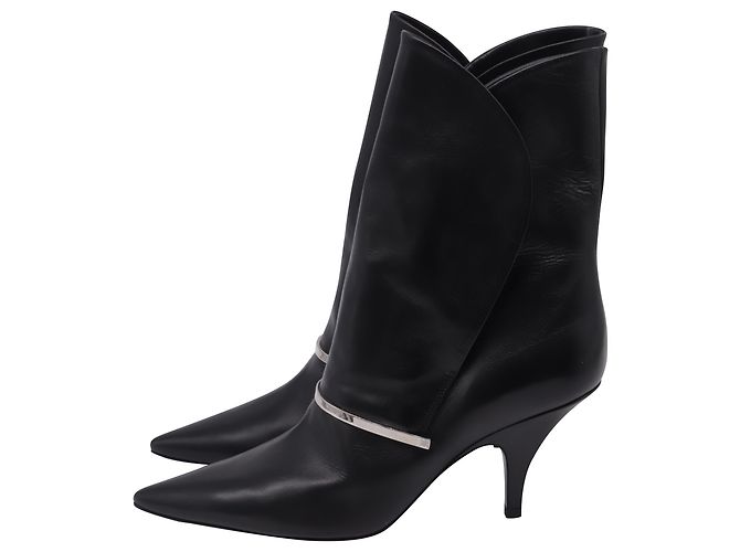 Stivaletti a punta decorati Givenchy in pelle nera Nero - vista 6