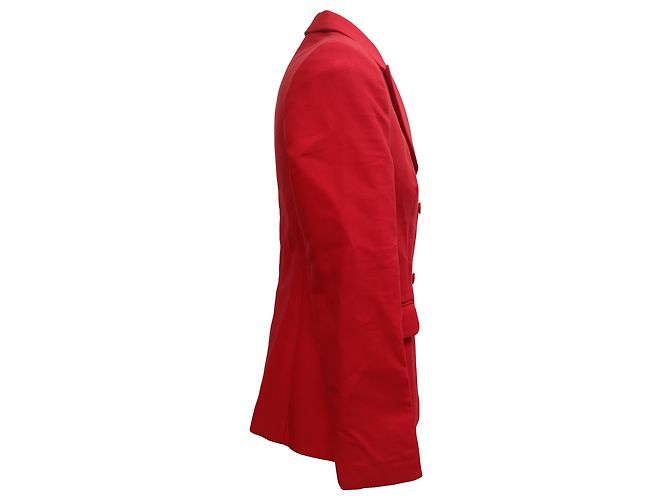 Blazer y Pantalones de Doble Botón Sandro Soazic en Algodón Rojo Roja - vista 4