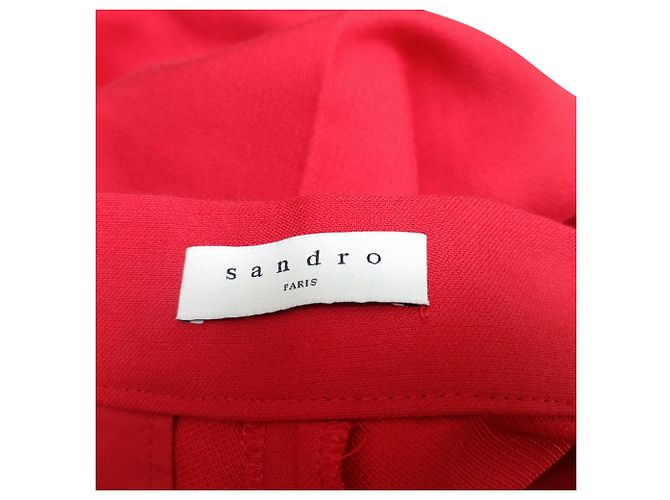 Blazer y Pantalones de Doble Botón Sandro Soazic en Algodón Rojo Roja - vista 6