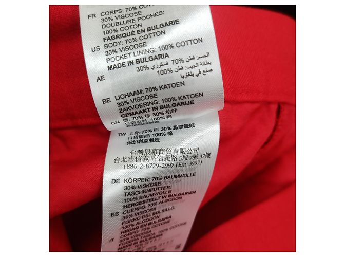 Blazer y Pantalones de Doble Botón Sandro Soazic en Algodón Rojo Roja - vista 7