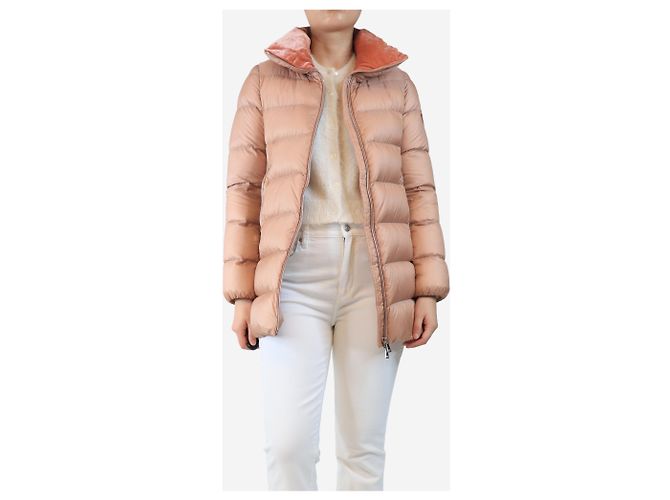 Moncler Lachs Pufferjacke - Größe UK 10 Orange - Ansicht 3