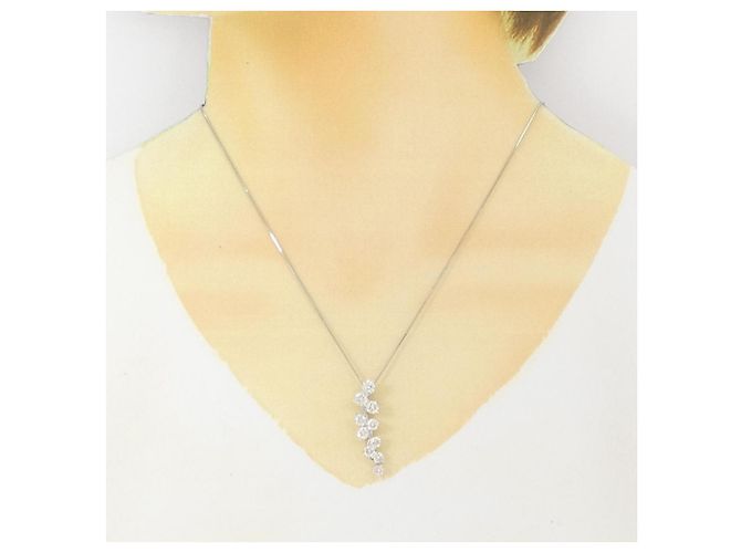 Autre Marque Collana di diamanti Pt900 Pt850 Argento - vista 6