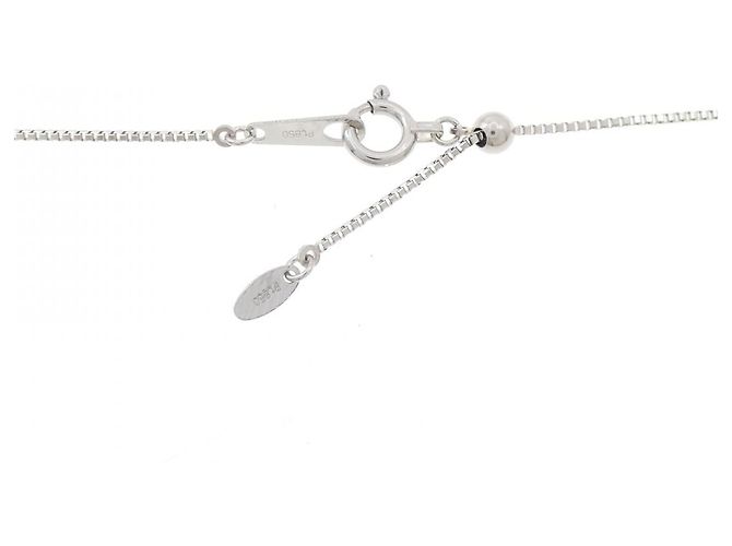 Autre Marque Platin-Diamant-Halskette Silber - Ansicht 5