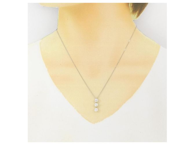 Autre Marque Collana di diamanti Pt900 Pt850 Argento - vista 6
