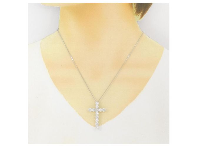 Autre Marque Collana in diamante PT900 PT850 Argento - vista 6