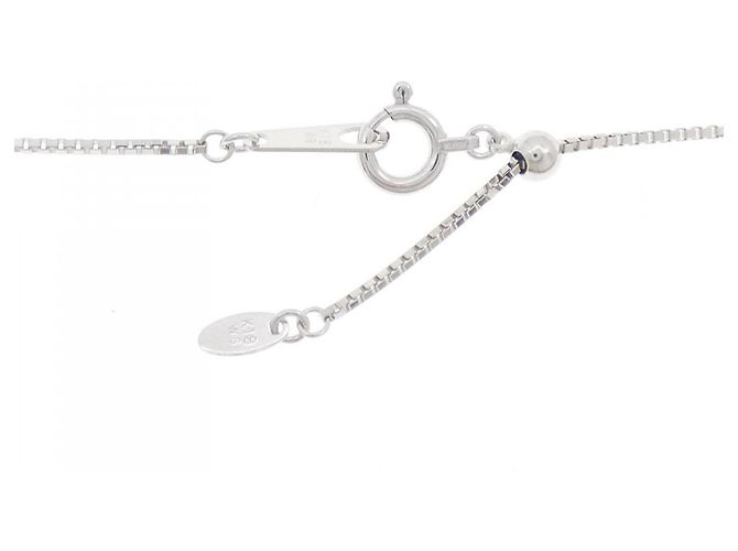Autre Marque Au750 White Gold Diamond Necklace Silvery - view 5