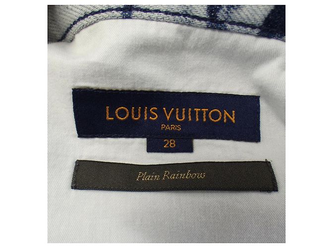 Jeans Louis Vuitton Bianco Blu navy - vista 4