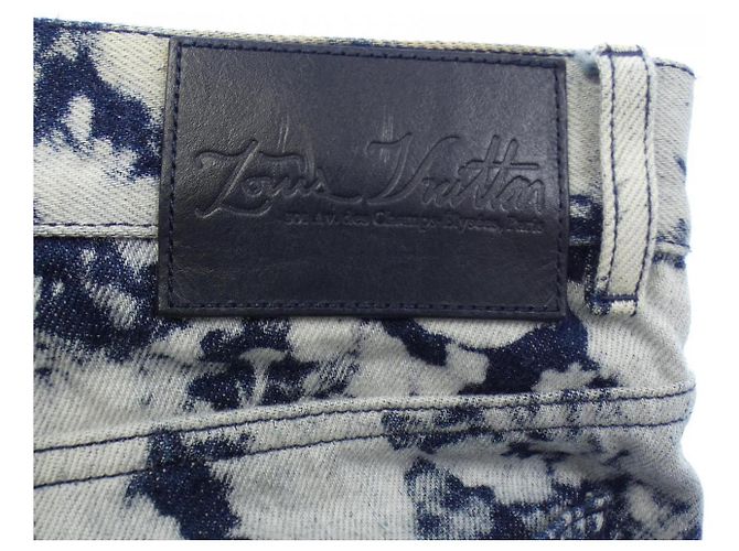 Jeans Louis Vuitton Bianco Blu navy - vista 6