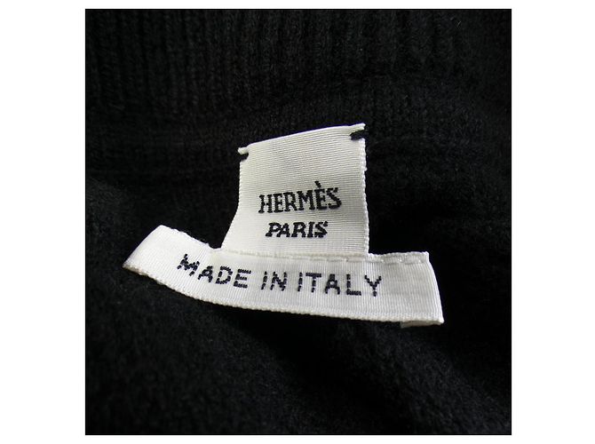Falda de mezcla de cachemira Hermès Negro - vista 4