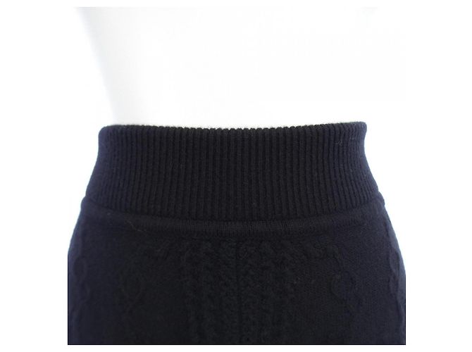 Falda de mezcla de cachemira Hermès Negro - vista 5