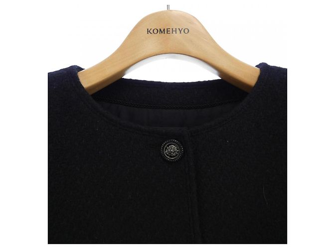Timeless Abrigo de mezcla de seda Chanel Azul Azul marino - vista 5