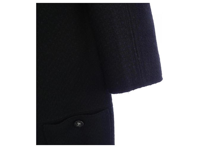 Timeless Abrigo de mezcla de seda Chanel Azul Azul marino - vista 6