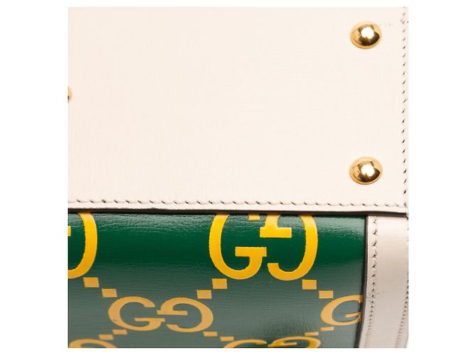 Borsa Gucci Mini in Pelle Verde Bamboo GG Diana - vista 10