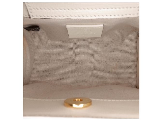 Borsa Gucci Mini in Pelle Verde Bamboo GG Diana - vista 4