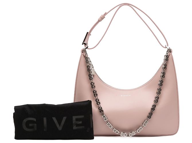 Kleine rosa Leder Tasche mit Mondauschnitt von Givenchy Pink - Ansicht 12