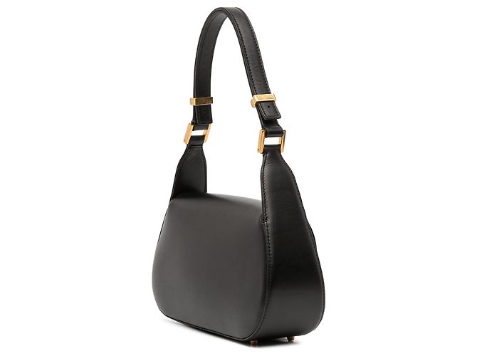 Borsa a spalla Valentino Vlogo in pelle nera media Nero - vista 2
