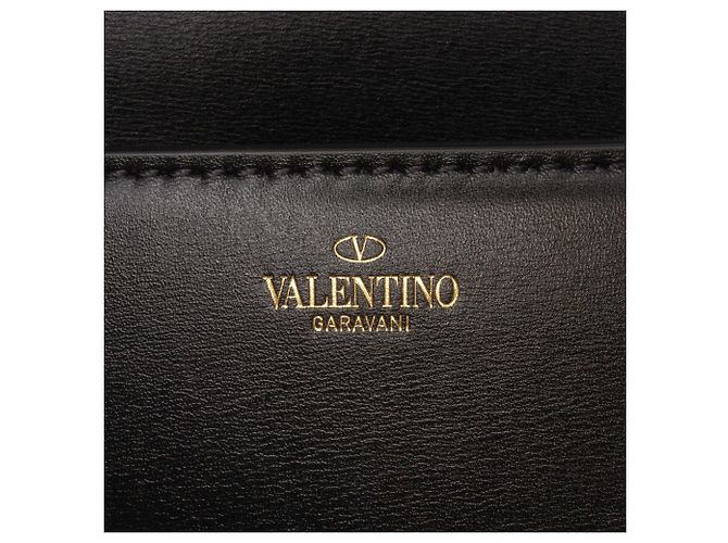 Borsa a spalla Valentino Vlogo in pelle nera media Nero - vista 5