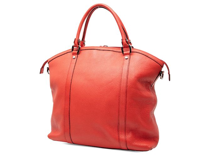Gucci Rote große Ledertasche GG Charm - Ansicht 2