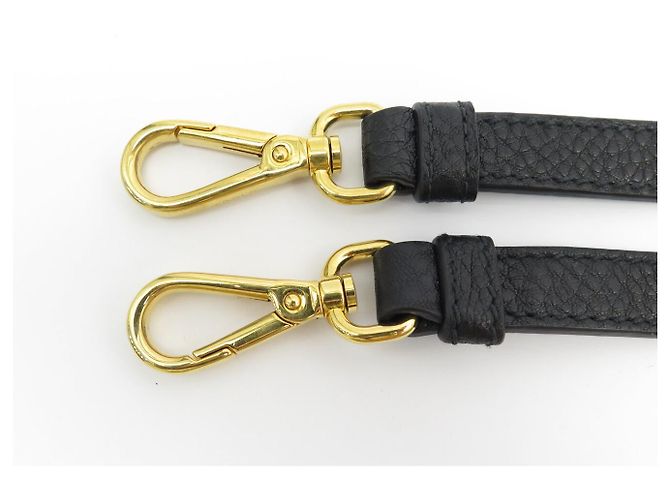 NUEVA ASAS DE HOMBRO PRADA PARA BOLSO DE CUERO NEGRO Y DORADO - vista 2