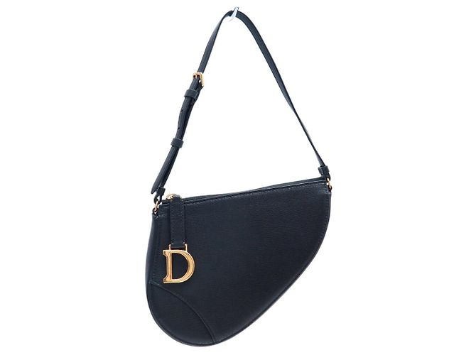NUOVA BORSA A MANO CHRISTIAN DIOR RODEO SADDLE IN PELLE NERA Nero - vista 2