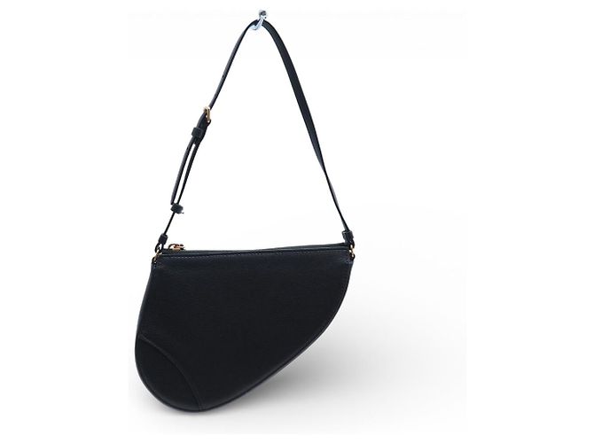NUOVA BORSA A MANO CHRISTIAN DIOR RODEO SADDLE IN PELLE NERA Nero - vista 3