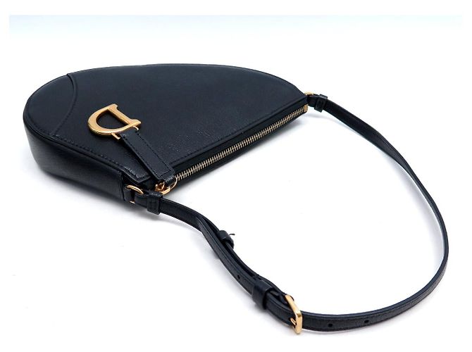 NUOVA BORSA A MANO CHRISTIAN DIOR RODEO SADDLE IN PELLE NERA Nero - vista 5