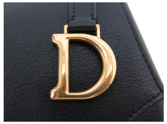 NUOVA BORSA A MANO CHRISTIAN DIOR RODEO SADDLE IN PELLE NERA Nero - vista 7