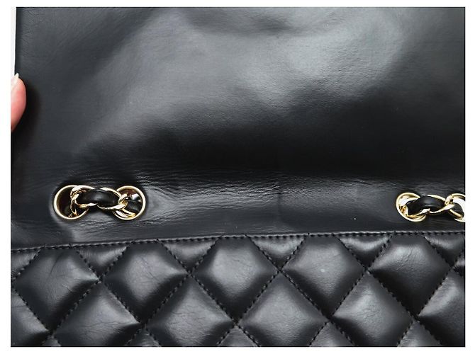 BORSA CHANEL GRAND CLASSIQUE TIMELESS JUMBO IN PELLE QUILTED NERA Nero - vista 17