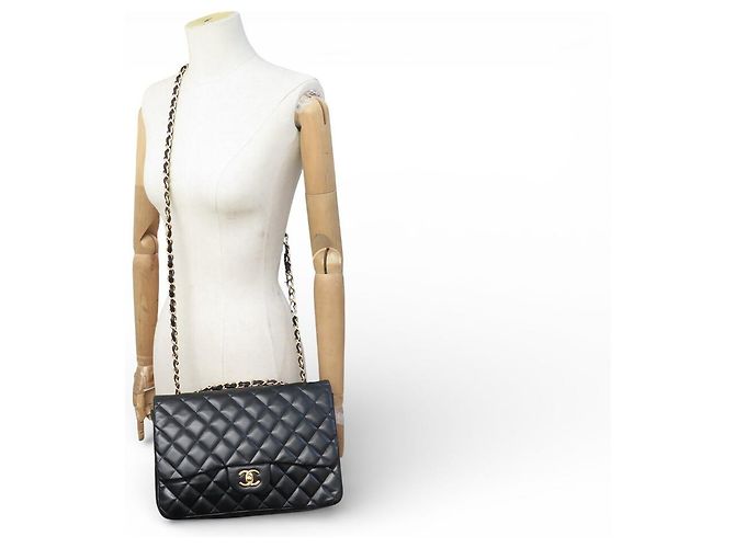 BORSA CHANEL GRAND CLASSIQUE TIMELESS JUMBO IN PELLE QUILTED NERA Nero - vista 5