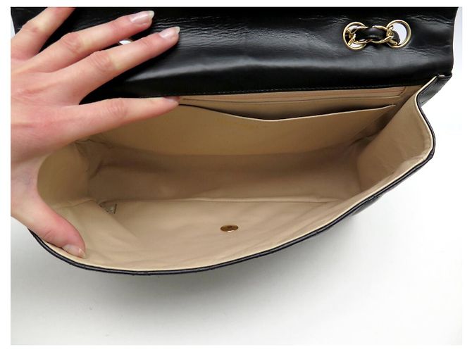 BORSA CHANEL GRAND CLASSIQUE TIMELESS JUMBO IN PELLE QUILTED NERA Nero - vista 9