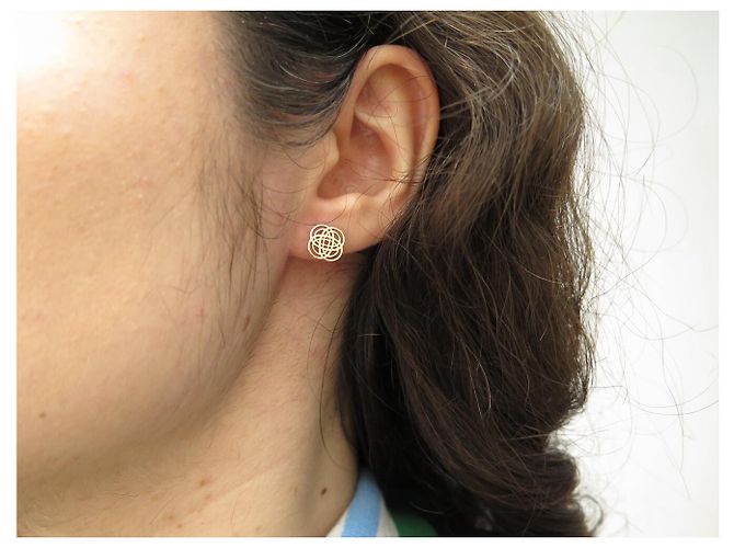 ORECCHINI GINETTE NY PURITY BOIN PUNTI IN ORO ROSA 18K D'oro - vista 8