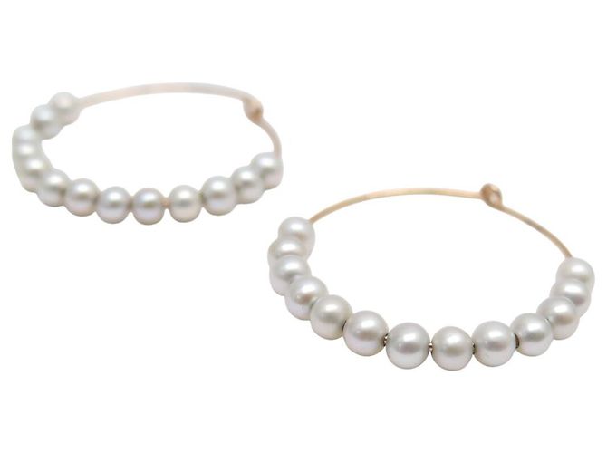NUOVE ORECCHINI A CERCHIO IN ORO GINETTE NY MARIA PEARL D'oro - vista 2