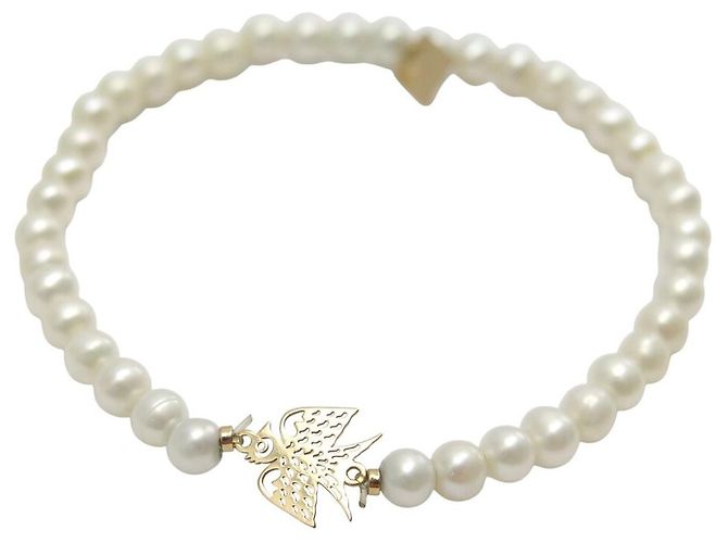 NUOVO BRACCIALE GINETTE NY PEARL GEORGIA 18CM PERLE E ORO GIALLO 18K COLLANA D'oro - vista 2