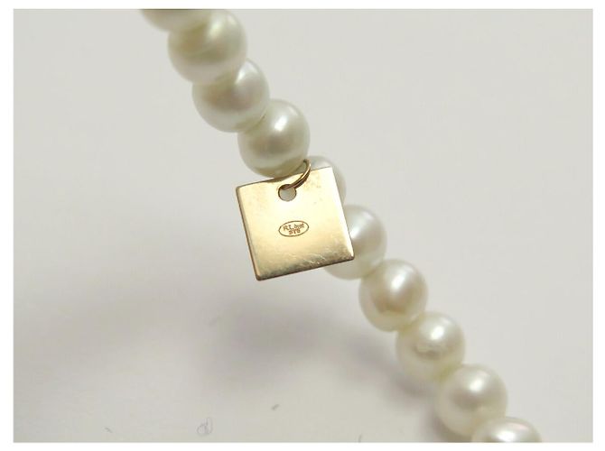 NUOVO BRACCIALE GINETTE NY PEARL GEORGIA 18CM PERLE E ORO GIALLO 18K COLLANA D'oro - vista 3