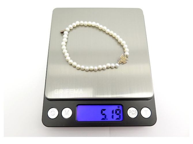 NUOVO BRACCIALE GINETTE NY PEARL GEORGIA 18CM PERLE E ORO GIALLO 18K COLLANA D'oro - vista 6